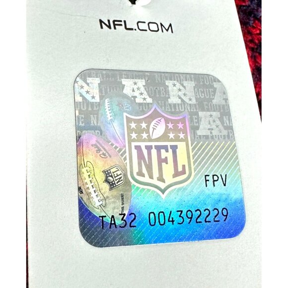 New England Patriots Pom Pom Beanie Knit Hat Women's Red Blue NFL Team Apparel - Picture 5 of 5